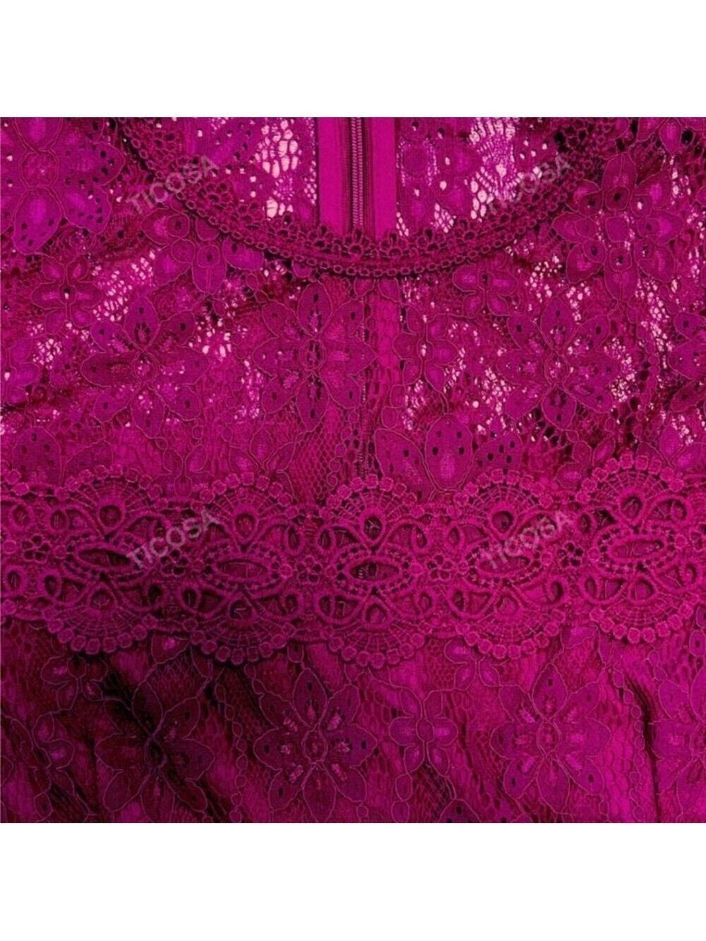 TICOSA Color Purple Zip Back Lace Formal Dress NWT Size L No - Picture 6 of 14
